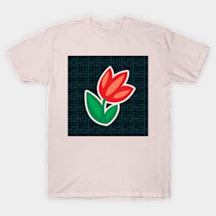 Red flower T-Shirt